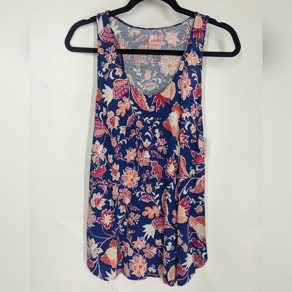 NWOT JOE FRESH Floral Sleeveless Scoopneck Tank Top